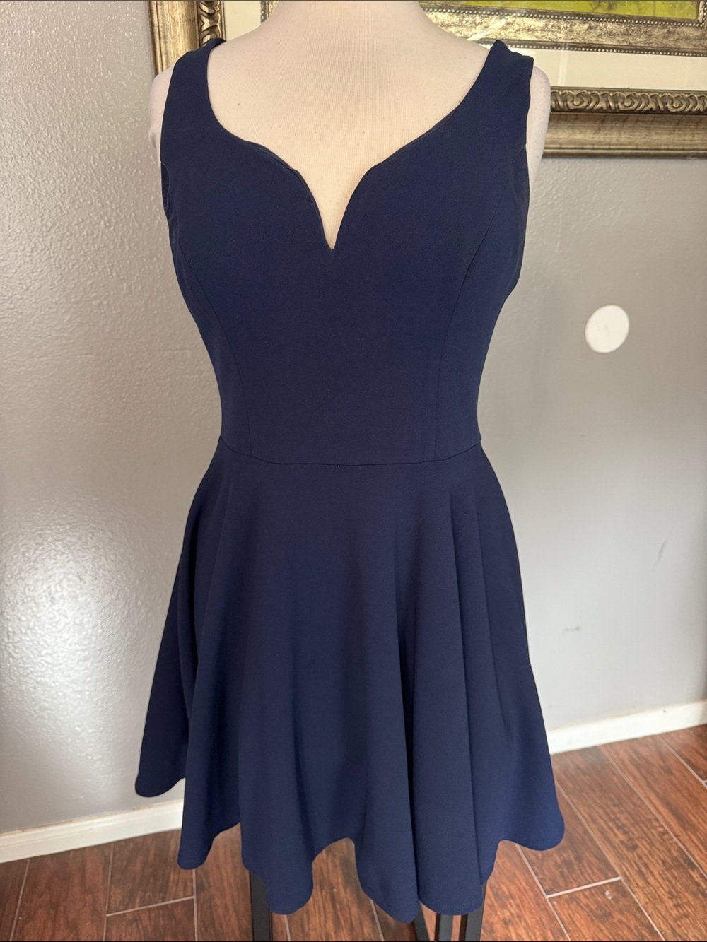 B Darlin Navy Sleeveless Fit & Flare Mini Dress